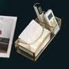 Glass Tissue Box Desk Organizer Gold Rim Paper Napkins Wipes Holder Custom Tissue Paper Funny Tissuebox (Color : Gold) view 3