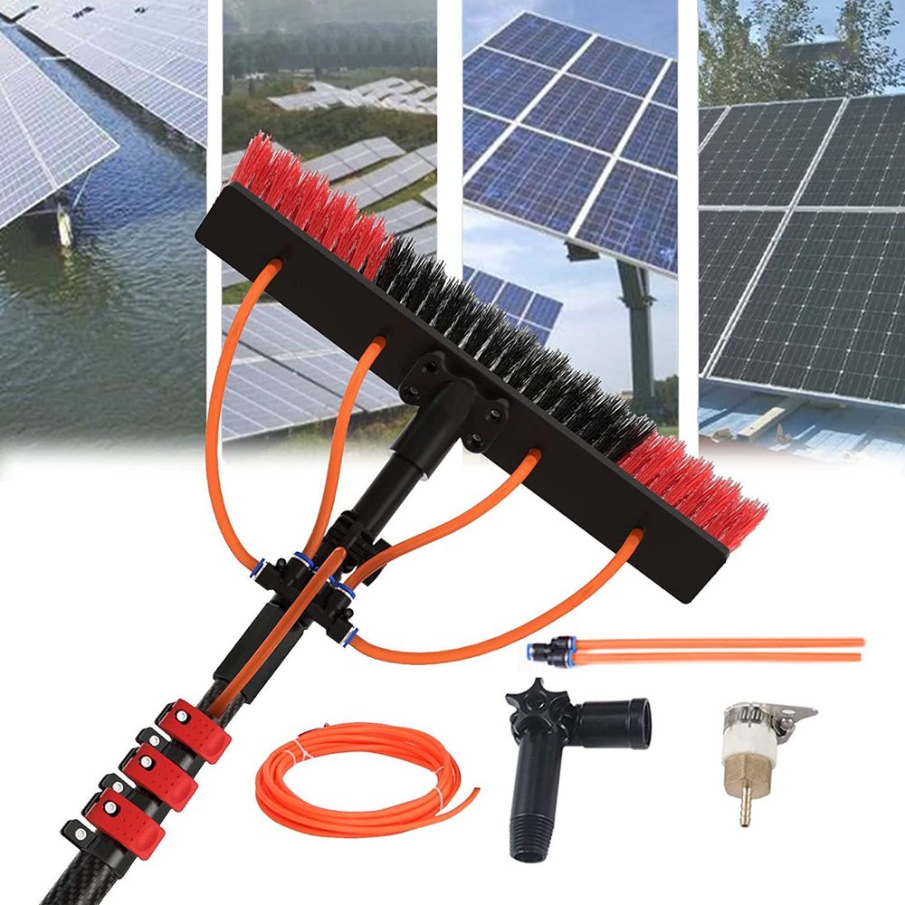water fed pole kit window cleaning brush outdoor Water Fed Pole Kit, Window And Solar Panel Cleaning System Pole, Water Fed Telescopic Brush/Windows Cleaning & Washing Tool (Size : 24FT/7.2M)