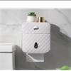 Toilet Tissue Box Tissue Rack Toilet Home Punch-free Wall-mounted Drawer Paper Box Roll Paper Tube (Color : Ivory White) view 4