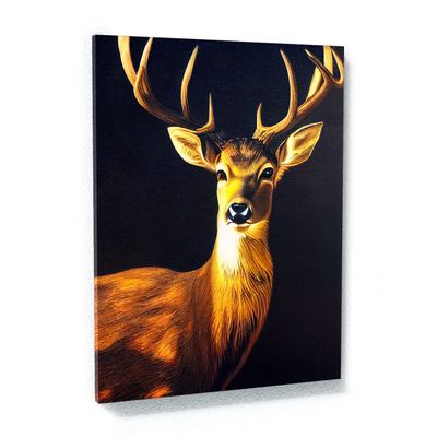 Sense Canvas Deer 8 Canvas Art - Home Decor Wall Art Print Poster Painting Large 30x40 / 1.5"