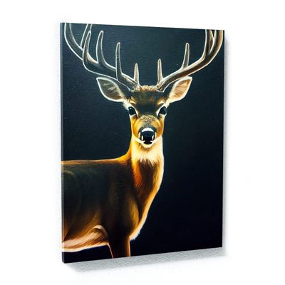 Sense Canvas Deer 15 Canvas Art - Home Decor Wall Art Print Poster Painting Large 30x40 / 1.5"