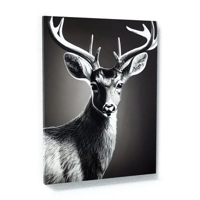 Sense Canvas Deer 5 Canvas Art - Home Decor Wall Art Print Poster Painting Large 30x40 / 1.5"