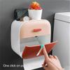 Bathroom Toilet Storage Box Paper Holders Organizer Tissue Box With Drawer Wall Mounted Waterproof Bathroom Accessories (Color : Pink) view 4