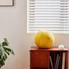 S_SSOY Round Ball Pillow Velvet Spherical Shape Pillow for Sofa Bedroom Rug Fashion Decoration 17.7in, Yellow view 1