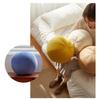 S_SSOY Round Ball Pillow Velvet Spherical Shape Pillow for Sofa Bedroom Rug Fashion Decoration 17.7in, White view 4