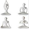 4pcs Yoga Pose Girl Figurine Modern Decorative Girl Statue Lady Figure for Home Living Room Office Gifts Decoration - White view 3