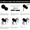 Halloween Birthday Decorations Party Supplies Halloween Themed Party Favors 105 Pcs Including Spider Web, Backdrop, Tablecloth, Cake Toppers, Spider Bat Wall Stickers, Balloons Arch and kit view 4