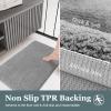 Insun Bath Mat Sets 2 Piece, Water Absorbent Non Slip Bathroom Rugs, Soft Thick Microfiber Bath Rug, U Shaped Toilet Bath Mat, Machine Washable, Blue,35"x23.6" + 20"x16" view 4