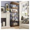 KIRANDY Shelf Floor Bedroom Industrial Style Solid Wood Bookshelf, Living Room Retro Shelving Display Rack (Color : 59x13x71in/140x33x180cm) view 3