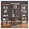 KIRANDY Shelf Floor Bedroom Industrial Style Solid Wood Bookshelf, Living Room Retro Shelving Display Rack (Color : 59x13x71in/140x33x180cm) view 4