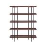 KIRANDY Solid Wood Bookshelf Display Rack, Floor-to-Ceiling Simple Living Room Rack, Retro Partition Multi-Layer Bookcase Shelf (L80-W30-H175cm 5layer) view 1
