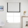 Everyday Celebration Roman Shades for Windows, 100% Blackout, Cordless Pull Down, Indoor Window Blinds With Ribbon Border, Black (39" W X 64" H) view 1