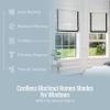 Everyday Celebration Roman Shades for Windows, 100% Blackout, Cordless Pull Down, Indoor Window Blinds With Ribbon Border, Black (39" W X 64" H) view 2