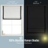 Everyday Celebration Roman Shades for Windows, 100% Blackout, Cordless Pull Down, Indoor Window Blinds With Ribbon Border, Black (39" W X 64" H) view 3