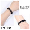 Black Volcanic Rope Cremation Bracelet With Stainless Steel Heart Urn Ashes Jewelry Adjustable Expandable Urn Bracelet (Black-24cm) view 3