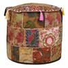 Pouffe Foot Patch Work 22" Bohemian Pouf Cover Ottoman Patchwork Home Decor Cover view 1