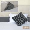 Vekkia King Bed Wedge Pillow for Headboard Gap Filler(0-5"),High-Density Foam,Prevents Pillows & Items from Falling,Ergonomic Design,Large Storage Pockets, Removable&Washable Cover,Gray,76''x10''x6'' view 2