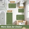 BEQHAUSE-Non-Slip-Bathroom-Rugs-Soft-Absorbent-Bath Mats for Bathroom Polyester Bath Mat Machine Washable Quick Dry Shaggy Shower Mat for Bathrooms, Bathtub and Sink,24"x48",Green view 2