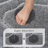 BEQHAUSE Bathroom-Rugs-Soft& Absorbent-Non-Slip-Bath Mats for Bathroom Machine Washable Bathrooms Carpet Grey Thick Shower Mat for Bathrooms, Bathtub and Sink, 24"x48" view 3