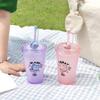 BT21 Minini Little Buddy Figure Cute Ice Tumbler Cup with Straw Lid (COOKY) view 3