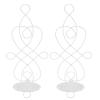 2 Sets Iron Wall Candle Sconce Holder Metal Foldable Deformation Resistance Innovative Wall Candle Holder European Style Hanging Wall Mounted Candle Sconces Holder Decor for Bedroom Dining Room(White) view 1