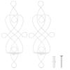 2 Sets Iron Wall Candle Sconce Holder Metal Foldable Deformation Resistance Innovative Wall Candle Holder European Style Hanging Wall Mounted Candle Sconces Holder Decor for Bedroom Dining Room(White) view 3