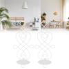2 Sets Iron Wall Candle Sconce Holder Metal Foldable Deformation Resistance Innovative Wall Candle Holder European Style Hanging Wall Mounted Candle Sconces Holder Decor for Bedroom Dining Room(White) view 4