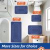 BEQHAUSE-Bathroom-Rugs-Non-Slip-Soft-Bath Mats for Bathroom Floor Absorbent Shower Mat Machine Washable Quick Dry Bath Mat for Shower, and Tub 24"x48",Navy Blue view 2
