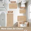 BEQHAUSE Bathroom Rug-Non Slip-Bath Mat-Soft and Absorbent-Shower Mat-Polyester Bath Mats for Bath Machine Washable Bathroom Rugs Beige Bathrooms Rug for Shower Sink Bathtub, 24"x48" view 2
