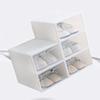 20/24 Pack Shoe Box Side Open, Clamshell Shoe Storage Container, Clear Shoe Boxes Stackable, Plastic Stackable Shoe Storage Organizer Shoe Container Sneaker Box for Men Women Shoes (20 Pack White) view 4