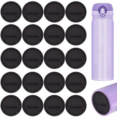 GrliTra 20 Pack Silicone Bottoms for Tumblers, Rubber Bottom for Sublimation Bottles Protective Anti-Slip Rubber with 3M Adhesive for Wine, Skinny Straight Tumblers, and Mason Jars (2.2 in)