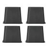 Dioche 4Pcs/Set 3" Adjustable Bed Frame Risers, Furniture Raisers Bed Chair Riser, Wide Feet Stands, Heavy Duty Risers for Sofa and Table, Black, Wholesale Business view 1