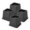Dioche 4Pcs/Set 3" Adjustable Bed Frame Risers, Furniture Raisers Bed Chair Riser, Wide Feet Stands, Heavy Duty Risers for Sofa and Table, Black, Wholesale Business view 2