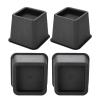 Dioche 4Pcs/Set 3" Adjustable Bed Frame Risers, Furniture Raisers Bed Chair Riser, Wide Feet Stands, Heavy Duty Risers for Sofa and Table, Black, Wholesale Business view 4