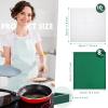 Thenshop 8 Pcs Silicone Dehydrator Sheets Trays with Edge and 10 Pcs Mesh Dehydrator Mats Non Stick Reusable Fruit Leather Trays Accessories for Liquid Making Food Fruit Meat Egg Vegetables(Green) view 2