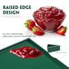 Thenshop 8 Pcs Silicone Dehydrator Sheets Trays with Edge and 10 Pcs Mesh Dehydrator Mats Non Stick Reusable Fruit Leather Trays Accessories for Liquid Making Food Fruit Meat Egg Vegetables(Green) view 3