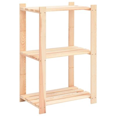 3-Tier Storage Shelving Rack Utility Shelf Multifunctional Pinewood Rack Narrow Shelving Unit Plant Stand Wood Corner Shelf Storage Organizer Shelf for Bathroom Kitchen Living Room, 23.6"x15"x35.4"