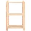 3-Tier Storage Shelving Rack Utility Shelf Multifunctional Pinewood Rack Narrow Shelving Unit Plant Stand Wood Corner Shelf Storage Organizer Shelf for Bathroom Kitchen Living Room, 23.6"x15"x35.4" view 4