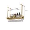 Ceiling Wine Wine Rack - Hanging Glass Rack, Bar Wrought Iron Display Stand, Bookshelf In The Corner Of The Living Room, Metal Floating Shelves For Restaurants, Easy To Install ( Size : 100*35*80cm ) view 2