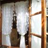 AZIMUZIXI White Lace Sheer Curtains with Ripple Edge Design for Bedroom Rod Pocket Floral Sheer Drapes for Living Room Window Treatments Panels Voile Curtains for Wedding,1 Sheer Panel W49''x L47'' view 4