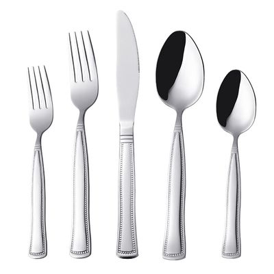 56 Piece Bordered Silverware Set for 14 Durable 18/10 Stainless Steel Flatware Sets Eating Home Kitchen Wedding Halloween Set for Cutlery Delicate Knifes Forks Spoons Tableware Utensil Set