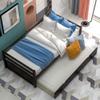 Merax Wooden Daybed Frame Twin Size,Daybed with Trundle for Bedroom Living Room,Twin (Espresso) view 3