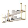 Pipi Zhu Ceiling Floating Shelves - Hanging Bookshelf, Modern Wrought Iron Display Stand, Corner Shelves for Wall, Bar Bedroom Kitchen Wall Mounted Plant Stand/Wall Decor (Size : 100 * 30 * 80cm) view 3