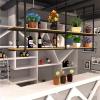 Ceiling Wine Rack - 2 Tier Hanging Plant Stand, Restaurant Wrought Iron Storage Rack, Floating Shelves In The Corner Of The Living Room, Suitable For Bar / Restaurant / Kitchen ( Size : 100*30*80cm ) view 1