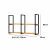 Ceiling Wine Rack - 2 Tier Hanging Plant Stand, Restaurant Wrought Iron Storage Rack, Floating Shelves In The Corner Of The Living Room, Suitable For Bar / Restaurant / Kitchen ( Size : 100*30*80cm ) view 2