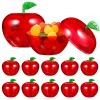Cabilock Christmas Apple-Shaped Candy Packaging Box Plastic Container 7.1X7.1X7.7 Inches Holiday Candy Jar for Chocolate Treats and Seasonal Storage view 1