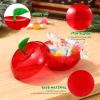 Cabilock Christmas Apple-Shaped Candy Packaging Box Plastic Container 7.1X7.1X7.7 Inches Holiday Candy Jar for Chocolate Treats and Seasonal Storage view 3