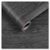CRE8TIVE Dark Grey Wood Contact Paper 12"x80" Self Adhesive Faux Wood Wallpaper Peel and Stick Countertops Waterproof Thick Rustic Wood Grain Vinyl Wrap for Kitchen Bedroom Cabinets Table Shelves view 1