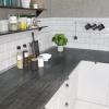 CRE8TIVE Dark Grey Wood Contact Paper 12"x80" Self Adhesive Faux Wood Wallpaper Peel and Stick Countertops Waterproof Thick Rustic Wood Grain Vinyl Wrap for Kitchen Bedroom Cabinets Table Shelves view 3