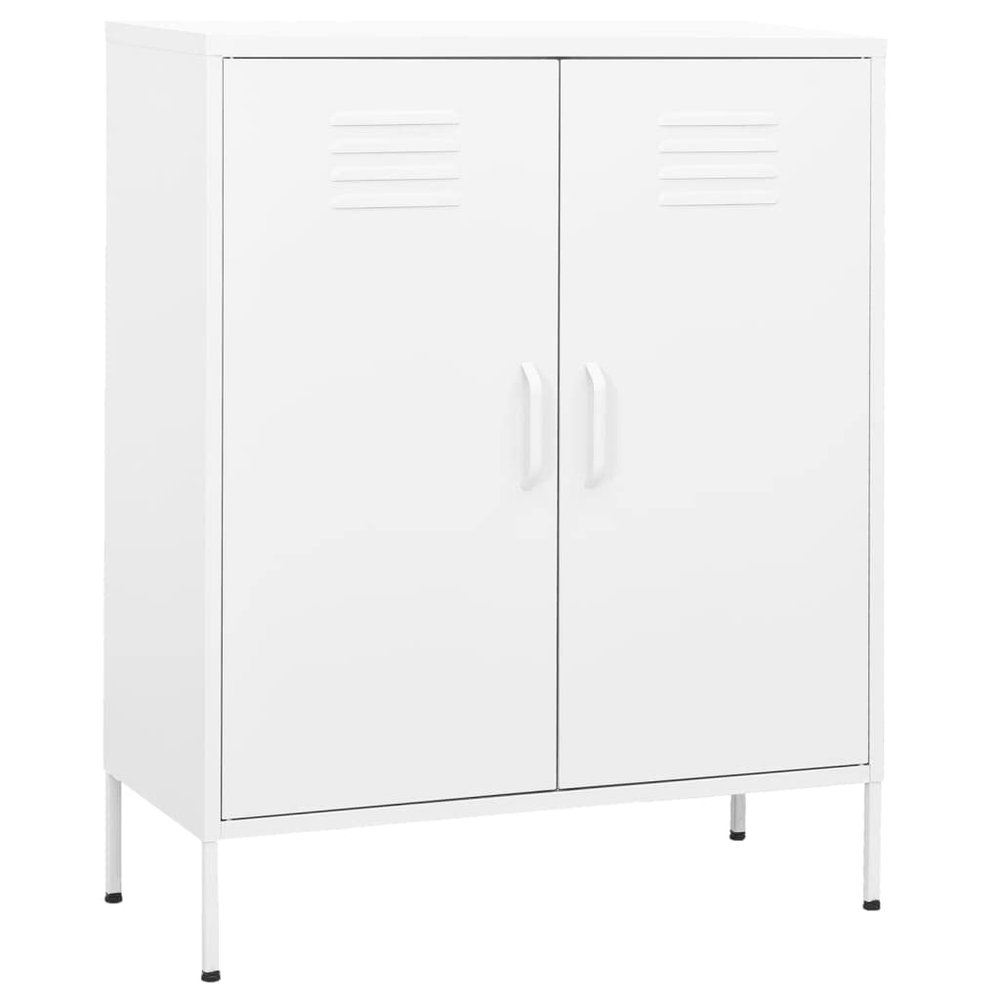 vidaXL Storage Cabinet White 31.5"x13.8"x40" Steel